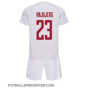 Danmark Pierre-Emile Hojbjerg #23 Bortatröja Barn VM 2022 Kortärmad (+ korta byxor)